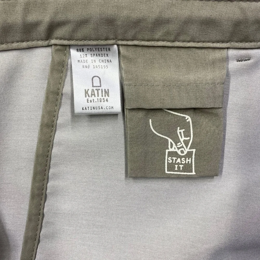 Katin Mens Colorblock Board Shorts Sage Peach Navy Blue Size 36 Swim Trunks